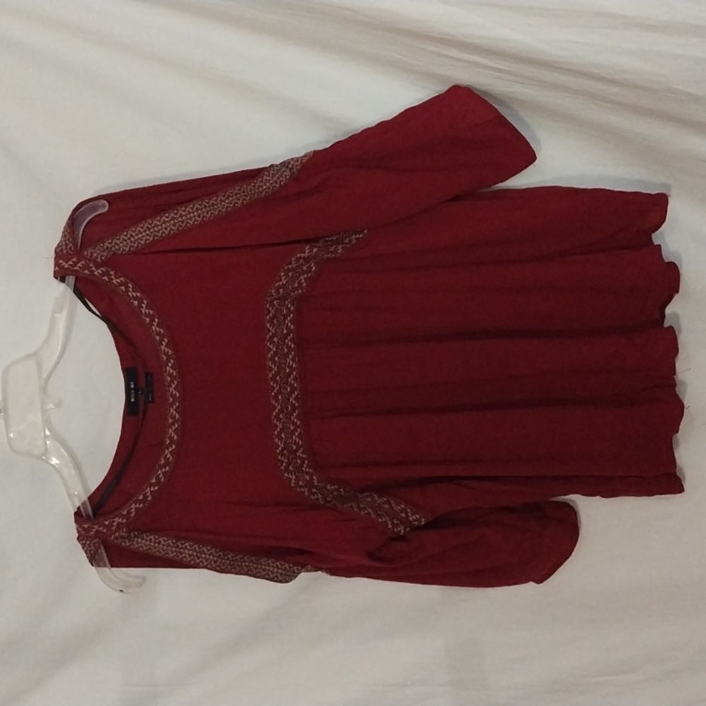 Miss Me Cold Shoulder 3/4 Length Top Large